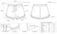 create active wear sportwear apparel tech pack legging technical flats