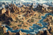 make a fantasy map illustration