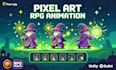 2d rpg looping character animation, pixal art sprite sheet rpg maker unity godot
