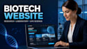 design a professional biotech research laboratory website