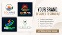 design a modern solar energy and electrical logo