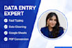 do professional data entry ms excel and typing work