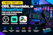 set up obs, streamlabs, or streamyard for live streaming and podcasts