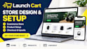 build and design a professional launch cart store website