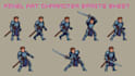 create pixel art character sprite sheet 2d game rpg animation 8bit 16bit assets