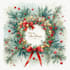 draw christmas card, invitation with watercolor