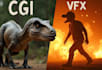 do cinematic vfx, cgi integration, ai powered video editing