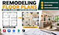 create remodeling floor plans, space planning autocad drawings
