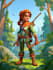 draw 2d game character illustration