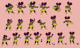 8bit pixel character pixel animation sprite sheet rpg sprite pixel illustration