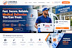 design a modern courier and delivery company website