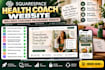 design squarespace health coach website wellness coaching programme website