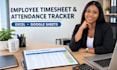 create an employee timesheet spreadsheet attendance and payroll tracker in excel