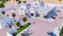 create photorealistic 3d commercial building facade exterior rendering