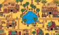 do pixel art topdown rpg maker tileset background, environment game art
