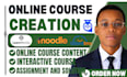 create course content on talentlms, graphy, moodle learnworlds and wordpress lms