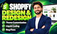 design shopify store redesign website theme customization liquid coding bug fix