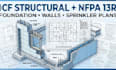 icf structural design and nfpa 13r plans