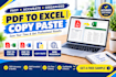data entry, excel, PDF and copy paste