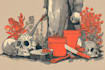 create vintage horror comic book illustration