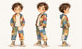 create a hand drawn childrens book character turnaround and model sheet