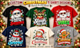 create a custom christmas t shirt design bundle