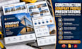 create construction company profile presentations for b2b client proposal deals