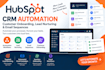 set up hubspot automation, customer onboarding, lead nurturing, email sequence