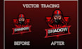 vector trace and vectorize my logo and image into a clean vector file