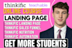 do thinkific nutrition course, thinkific course website, thinkific landing page