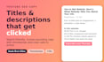 podcast content package youtube SEO titles, description