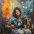 paint a real oil painting on canvas