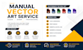 recreate and redraw your logo into a clean vector