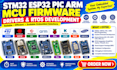 stm32 esp32 pic arm mcu, pico k210 bl60 sam firmware, drivers, rtos development