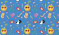 design a cute cartoon seamless pattern