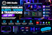 setup professional stream overlays, alerts, scenes and transitions for obs