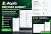 customize shopify customer accounts and automate workflows