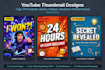 design eye catchy youtube thumbnail in 2 hours