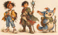 draw custom character design and character illustration