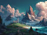 do landscape illustration and background concept art