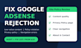 fix google adsense rejection and get your website approved