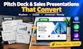 design pitch deck, sales presentation  and modern presentation templates