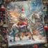 draw christmas card, invitation with watercolor