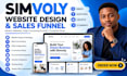 design, redesign, or build a professional simvoly website and sales funnel