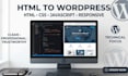 convert HTML CSS javascript website to wordpress