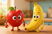 create viral talking fruits podcast video for tiktok shorts