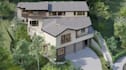 model miniature terrain house, forest property development, historical building