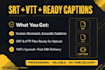 create accurate captions subtitles and srt file quickly
