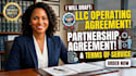 draft llc operating agreement partnership agreement and terms