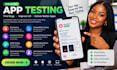 mobile app testing, website testing, bug, usability testing, QA testing